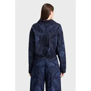Women's denim jacket It's Basic Rhinestone Printed image-2