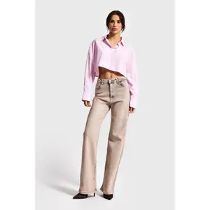 Jeans Straight mit feinem und vielseitigem Touch in mittelhoher Taille für Damen It's Basic image-1