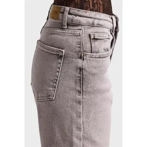 Jeans Straight Hohe Taille Denim Stretch Leicht Damen It's Basic image-4
