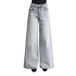 High Waisted Timeless Refined Wide Leg Palazzo Jeans Women It's Basic image-0