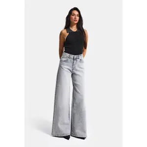 High Waisted Timeless Refined Wide Leg Palazzo Jeans Women It's Basic image-1
