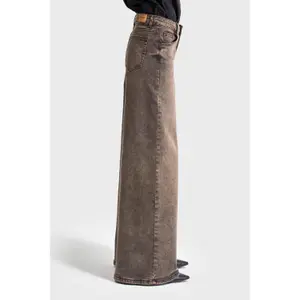 Hochtaillierte Palazzo Jeans mit weitem Bein elegant und zeitlos für Damen It's Basic image-3