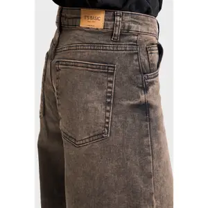 Hochtaillierte Palazzo Jeans mit weitem Bein elegant und zeitlos für Damen It's Basic image-4