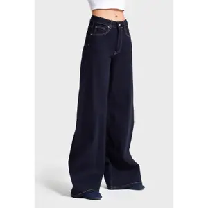 Hochtaillierte Palazzo Jeans mit weitem Bein elegant und zeitlos für Damen It's Basic image-3