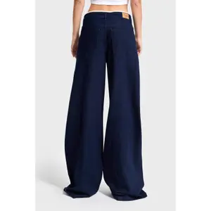 Jeans Palazzo Wide Leg mit mittelhoher Taille Denim Damen It's Basic image-2