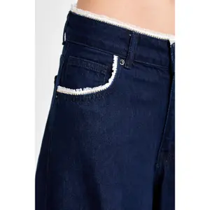 Jeans Palazzo Wide Leg mit mittelhoher Taille Denim Damen It's Basic image-4