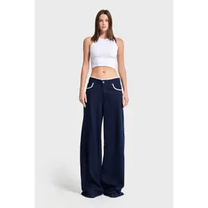 Jeans Palazzo Wide Leg mit mittelhoher Taille Denim Damen It's Basic image-1