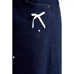 Palazzo Jeans Met Hoge Taille Denim Dames It's Basic image-4
