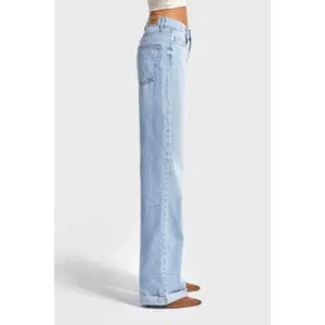 Hoch geschnittene bequeme Wide Leg Jeans für Damen It's Basic image-3