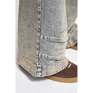 Jeans Wide Leg Polivalente Cintura Média Algodão Rígido Senhora It's Basic image-4