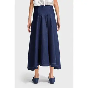 Jeansrock Damen It's Basic Maxi image-1