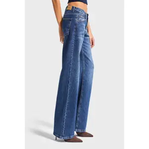 High Waist Straight Jeans Denim Dames It's Basic image-3