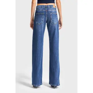 High Waist Straight Jeans Denim Dames It's Basic image-2