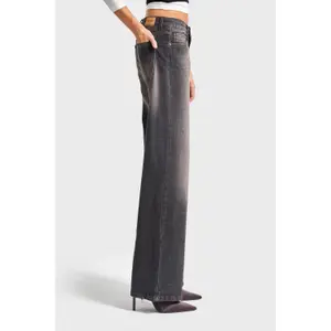 High Waist Straight Jeans Denim Dames It's Basic image-3