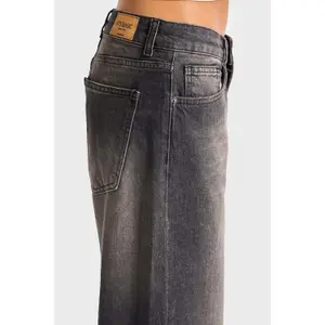 High Waist Straight Jeans Denim Dames It's Basic image-4