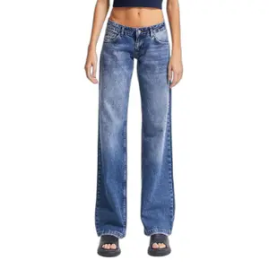 Timeless Low Rise Straight Look Jeans Women It's Basic image-0
