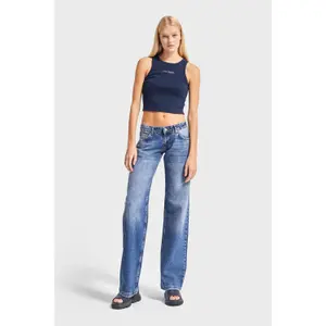 Timeless Low Rise Straight Look Jeans Women It's Basic image-1
