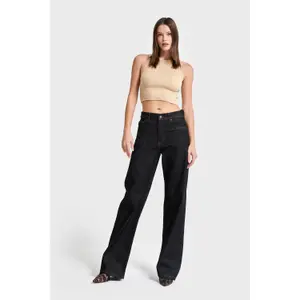 Loose Fit Mid-Rise Jeans with Ease and Boldness Women It's Basic image-2