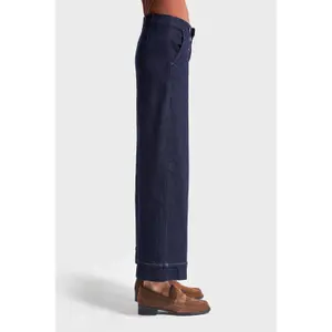 High Waist Relaxed Wide Leg Jeans Dames It's Basic image-3