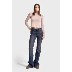 Mid-Rise Flared Jeans Women It's Basic Olivia image-1