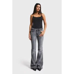 Hochgeschnittene Flared Jeans Damen It's Basic Olivia image-1