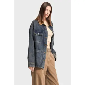 Women's oversized denim jacket It's Basic image-3