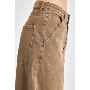 Tapered Jeans mittlere Taille aus rigidem Baumwollstoff Damen It's Basic Skater image-4