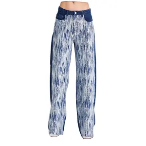 Hochbund Weite Beinform Jeans Damen It's Basic image-0