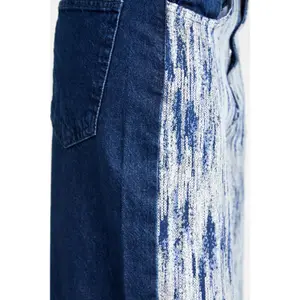 Hochbund Weite Beinform Jeans Damen It's Basic image-4
