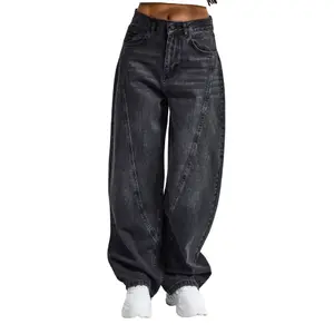 Tapered Jeans Damen It's Basic Barrel Balloon image-0