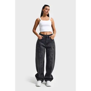 Tapered Jeans Damen It's Basic Barrel Balloon image-4