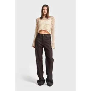 Women's High Waisted Easy Straight Jeans with a Clean Silhouette It's Basic image-1