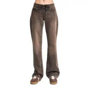 Low Rise Flared Jeans Dames It's Basic image-0