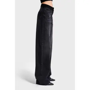Jeans Wide Leg met Hoge Taille Denim Dames It's Basic image-3