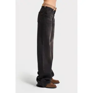 Jeans Wide Leg de cintura média denim mulher It's Basic image-3