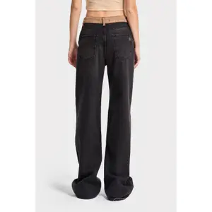 Jeans Wide Leg de cintura média denim mulher It's Basic image-2