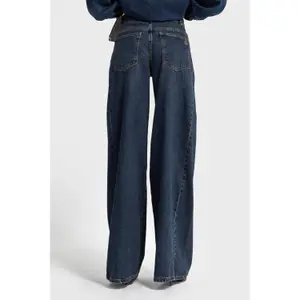 Palazzo Jeans Weitbein Klassisch Mittelhoch Taille Damen It's Basic image-1
