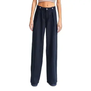 Wide Leg Jeans Lage Taille Dames It's Basic image-0