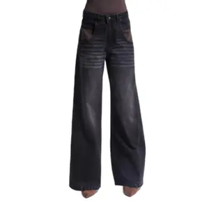 Jeans Wide Leg Oversize Hohe Taille Damen It's Basic image-0