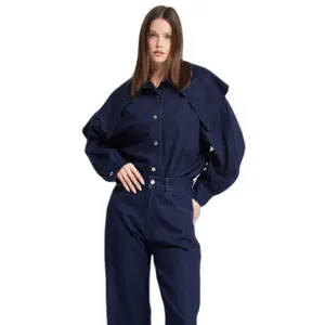 Oversize Jeanjacke mit Strass Damen It's Basic image-0
