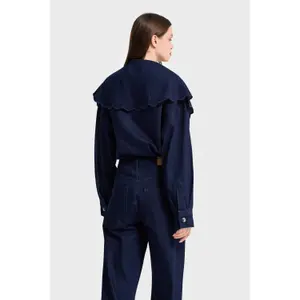 Oversize Jeanjacke mit Strass Damen It's Basic image-2