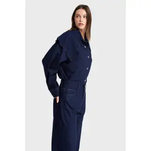 Oversize Jeanjacke mit Strass Damen It's Basic image-3