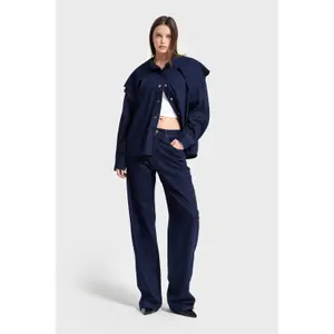 Oversize Jeanjacke mit Strass Damen It's Basic image-1