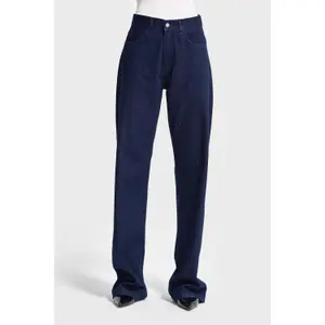Damen Jeans mit mittelhoher Taille, lockere Passform It's Basic Rhinestone image-1