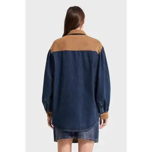 Oversize-Jeansjacke Damen It's Basic image-2