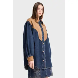 Oversize-Jeansjacke Damen It's Basic image-3