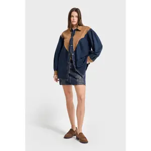 Oversize-Jeansjacke Damen It's Basic image-1