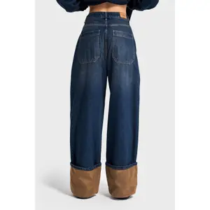 Jeans Baggy vita media donna It's Basic image-2