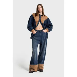 Jeans Baggy vita media donna It's Basic image-1