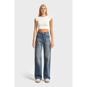 Women's Mid-Rise Straight-Leg Jeans It's Basic image-1